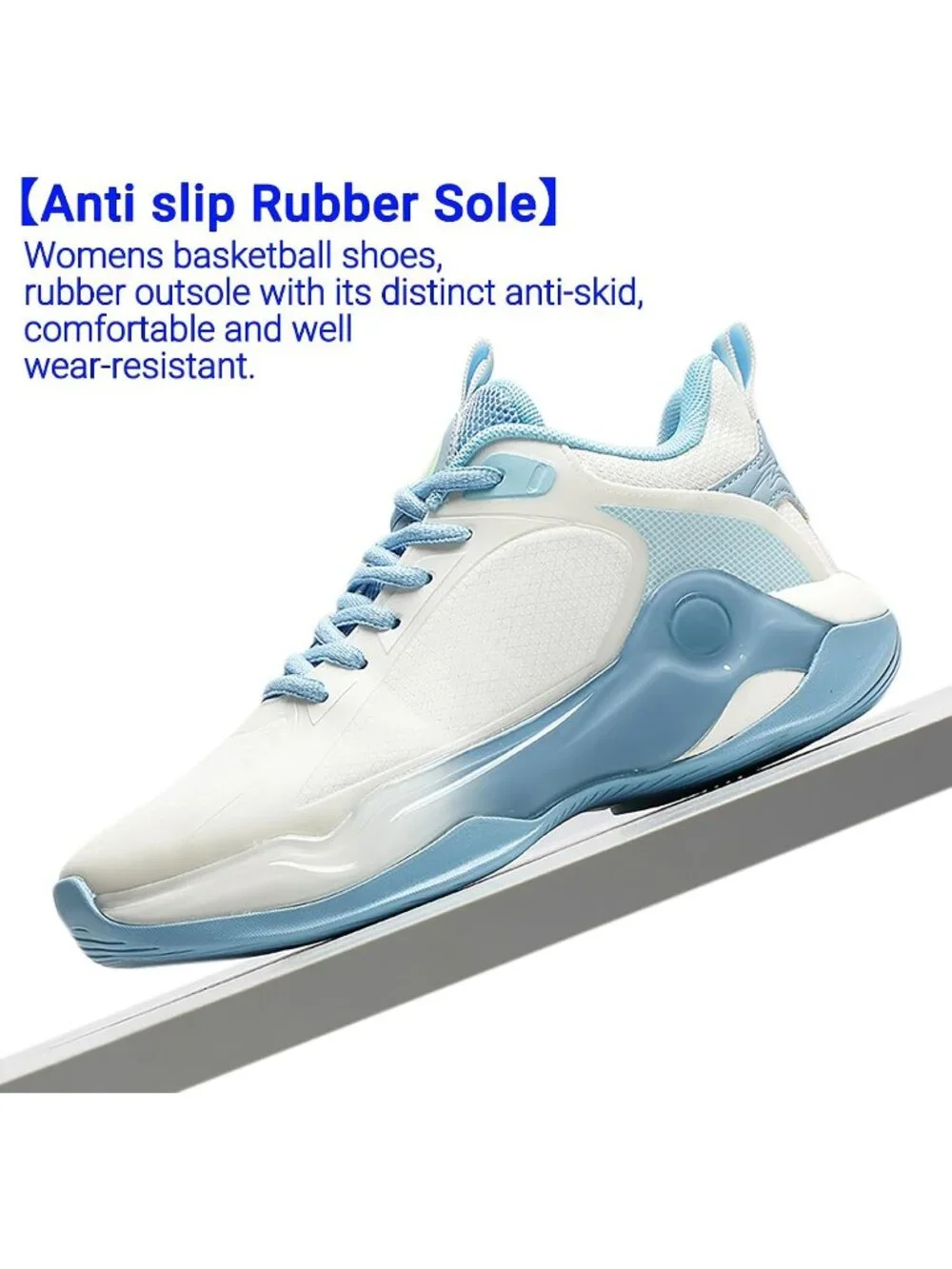 Women's White Lan Mesh Basketball High Upper Volleyball Breathable Sport Sneaker